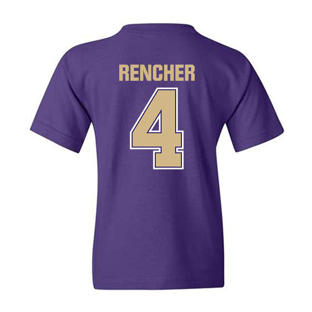 Washington - NCAA Men's Basketball : Jasir Rencher - Classic Shersey Youth T-Shirt-1
