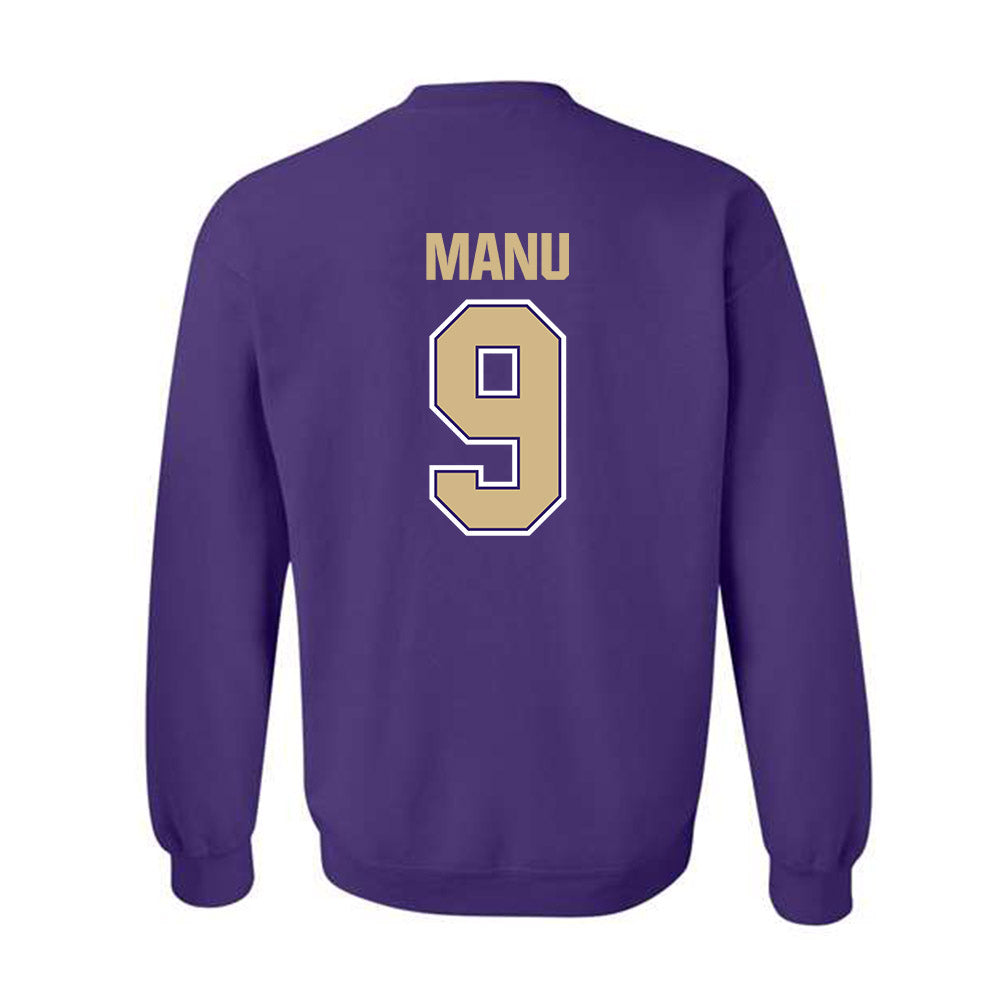 Washington - NCAA Football : Jacob Manu - Classic Shersey Crewneck Sweatshirt-1