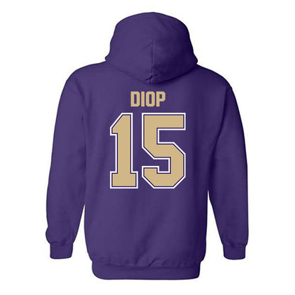 Washington - NCAA Men's Soccer : Mani Diop - Classic Shersey Hooded Sweatshirt-1