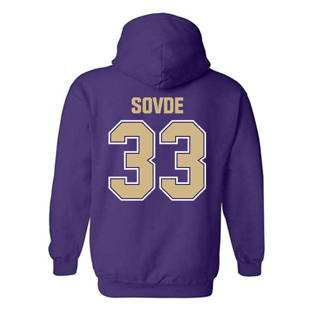 Washington - NCAA Men's Soccer : Chad Sovde - Classic Shersey Hooded Sweatshirt-1