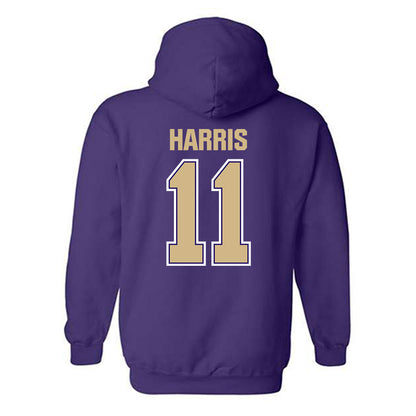 Washington - NCAA Football : Marcus Harris - Classic Shersey Hooded Sweatshirt-1
