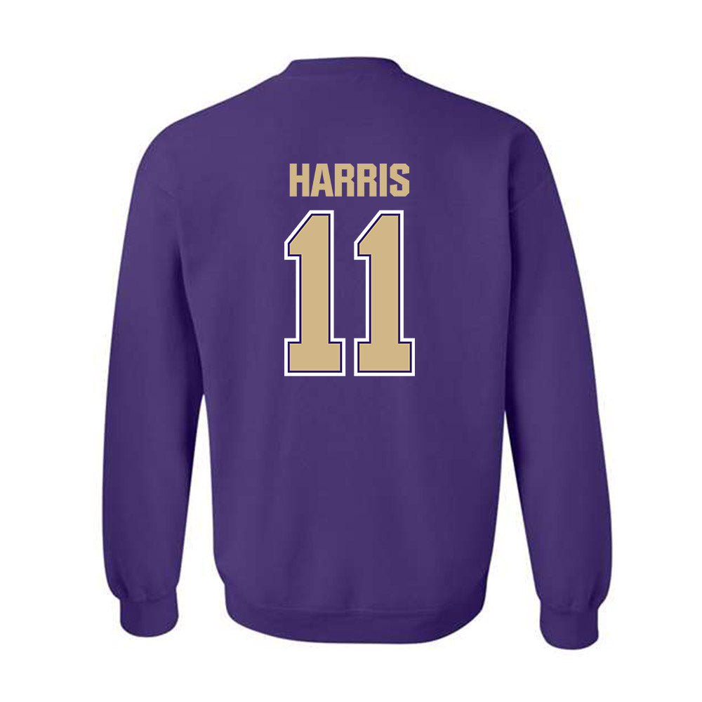Washington - NCAA Football : Marcus Harris - Classic Shersey Crewneck Sweatshirt-1