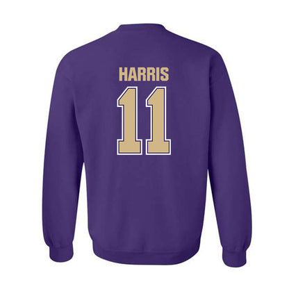 Washington - NCAA Football : Marcus Harris - Classic Shersey Crewneck Sweatshirt-1