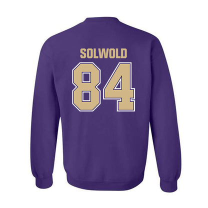 Washington - NCAA Football : Hunter Solwold - Classic Shersey Crewneck Sweatshirt-1