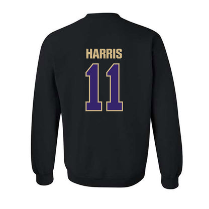Washington - NCAA Football : Marcus Harris - Classic Shersey Crewneck Sweatshirt-1