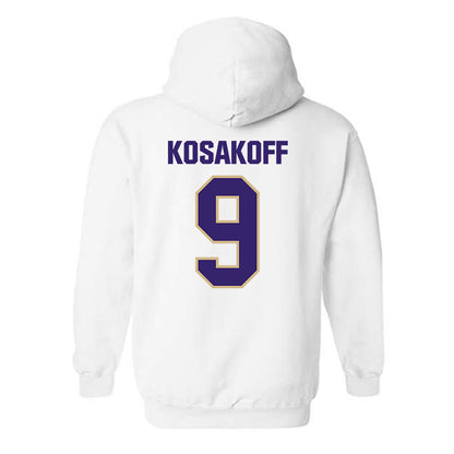 Washington - NCAA Men's Soccer : Charlie Kosakoff - Classic Shersey Hooded Sweatshirt-1