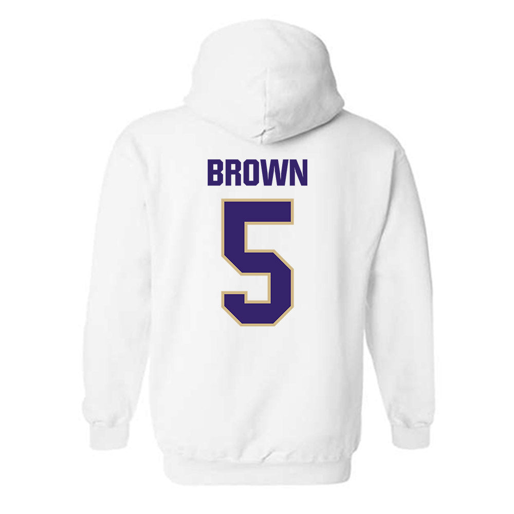 Washington - NCAA Women's Basketball : Teagan Brown - Classic Shersey Hooded Sweatshirt-1