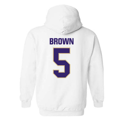 Washington - NCAA Women's Basketball : Teagan Brown - Classic Shersey Hooded Sweatshirt-1