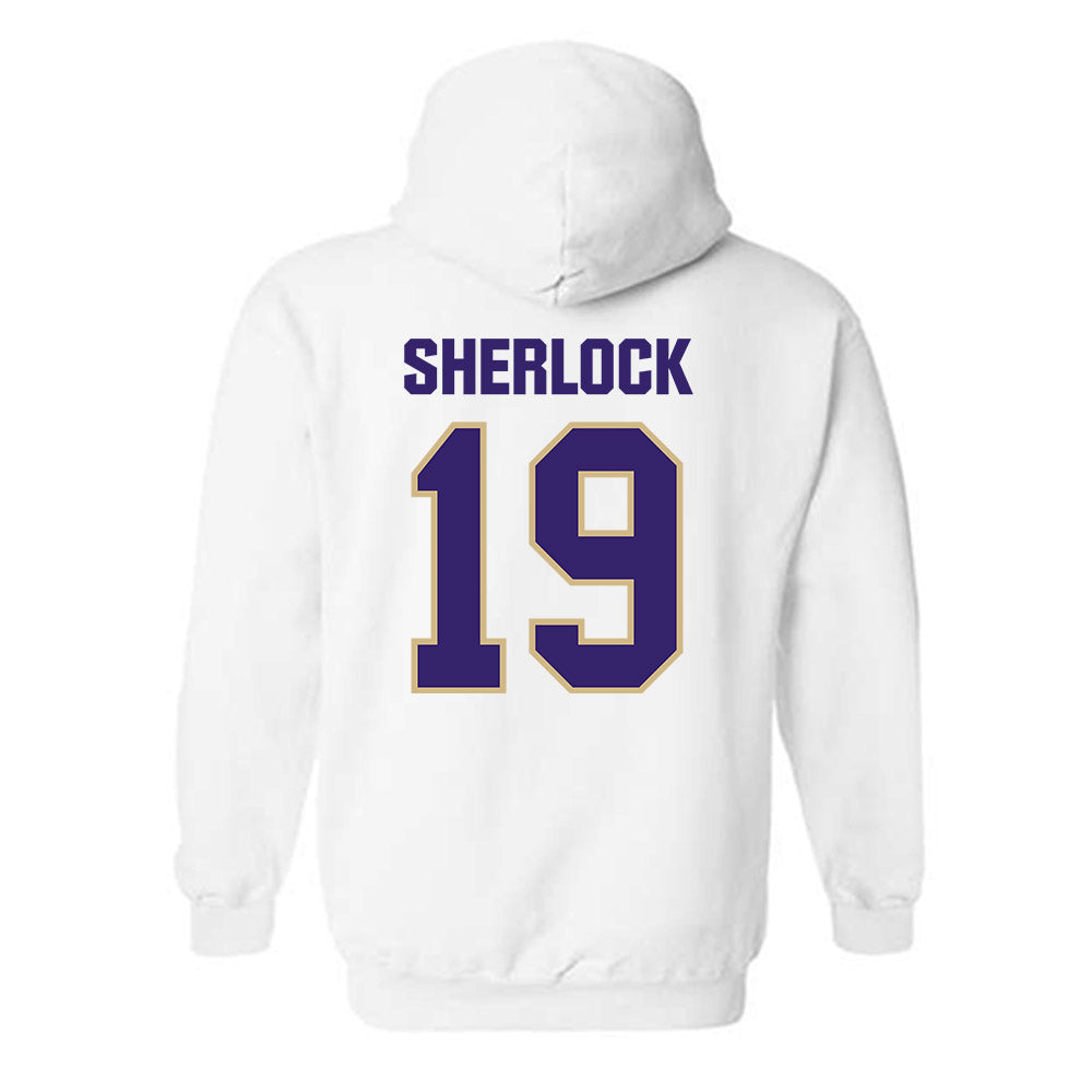 Washington - NCAA Men's Soccer : Mikey Sherlock - Classic Shersey Hooded Sweatshirt-1