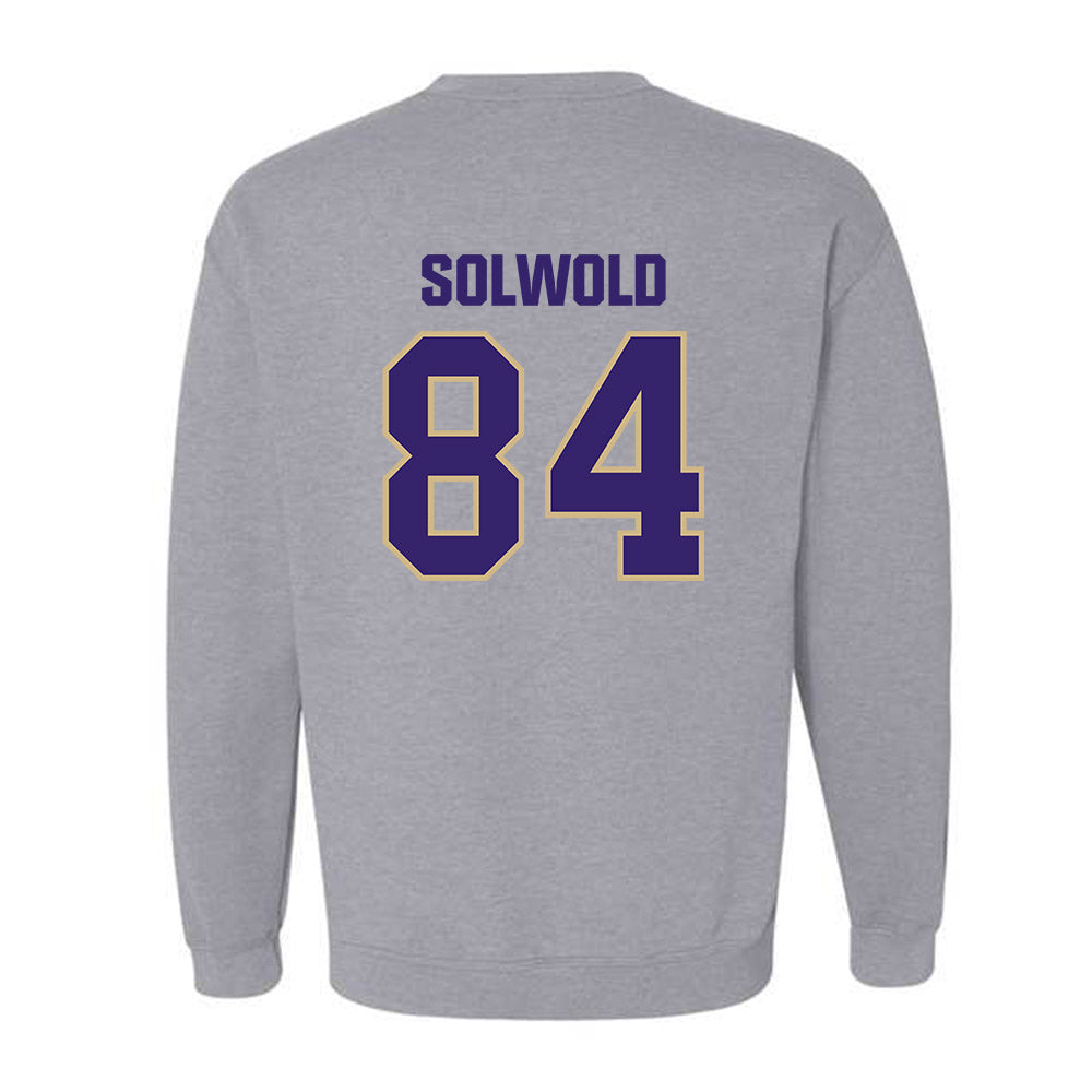 Washington - NCAA Football : Hunter Solwold - Classic Shersey Crewneck Sweatshirt-1