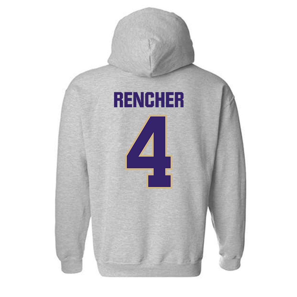 Washington - NCAA Men's Basketball : Jasir Rencher - Classic Shersey Hooded Sweatshirt-1