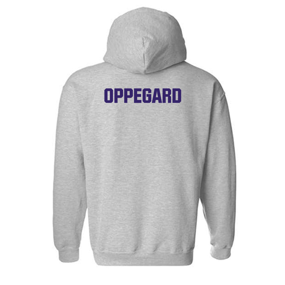 Washington - NCAA Women's Gymnastics : Olivia Oppegard - Classic Shersey Hooded Sweatshirt-1