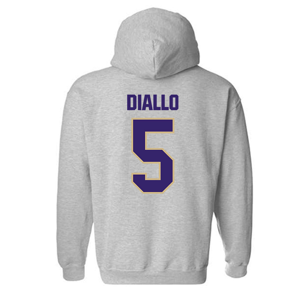 Washington - NCAA Men's Basketball : Zoom Diallo - Classic Shersey Hooded Sweatshirt-1