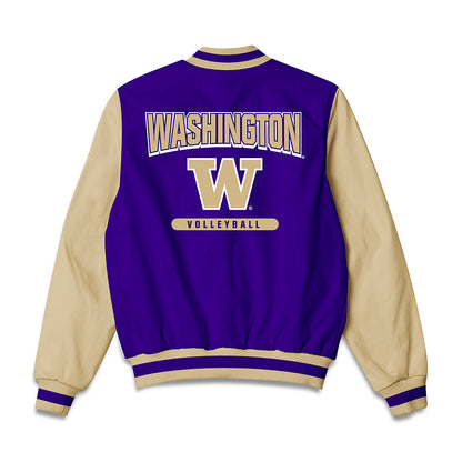 Washington - NCAA Women's Volleyball : Addy Azavedo - Bomber Jacket-1