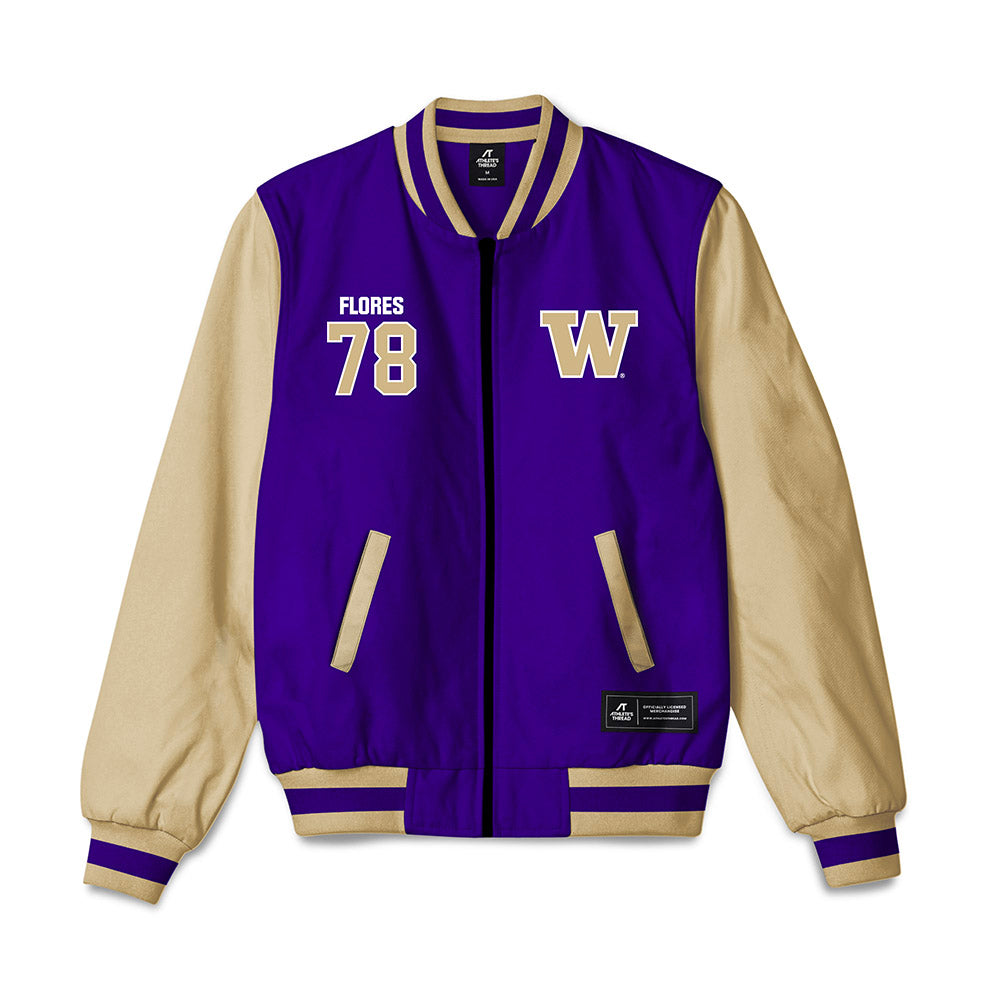 Washington - NCAA Football : Jake Flores - Bomber Jacket-0