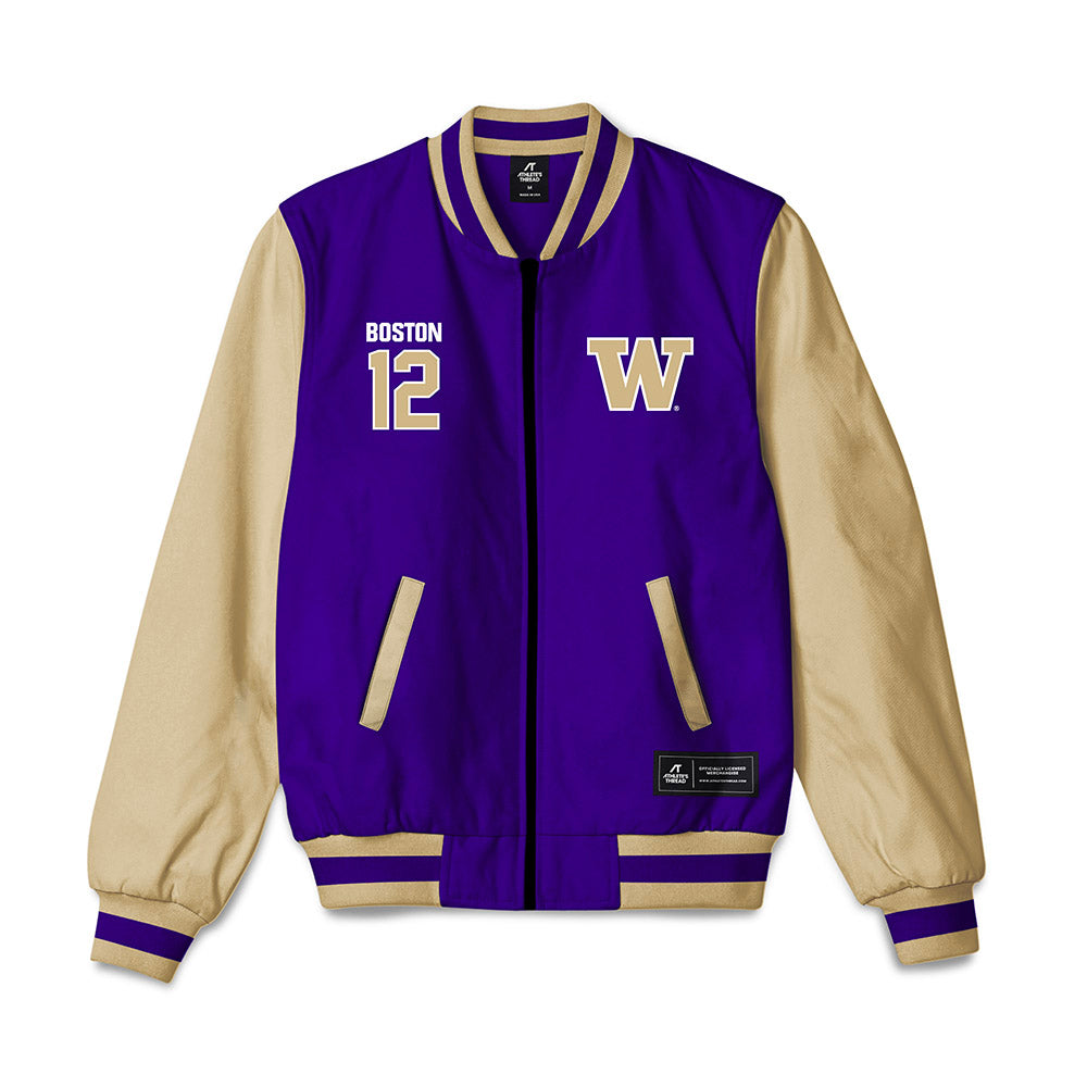 Washington - NCAA Football : Denzel Boston - Bomber Jacket-0