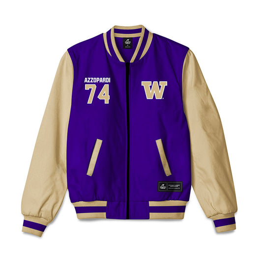 Washington - NCAA Football : Drew Azzopardi - Bomber Jacket-0