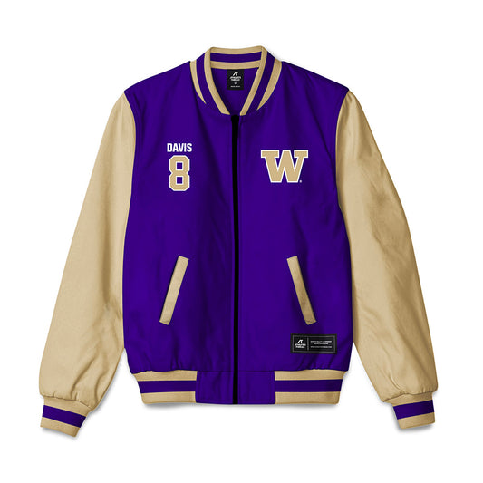 Washington - NCAA Football : Tacario Davis - Bomber Jacket-0