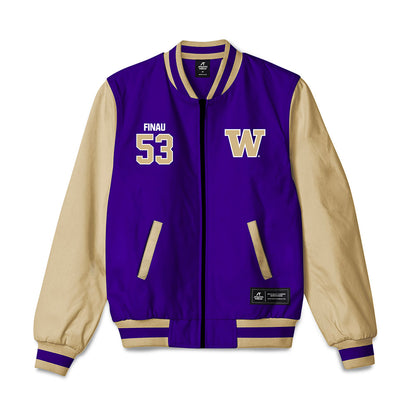 Washington - NCAA Football : Paki Finau - Bomber Jacket-0