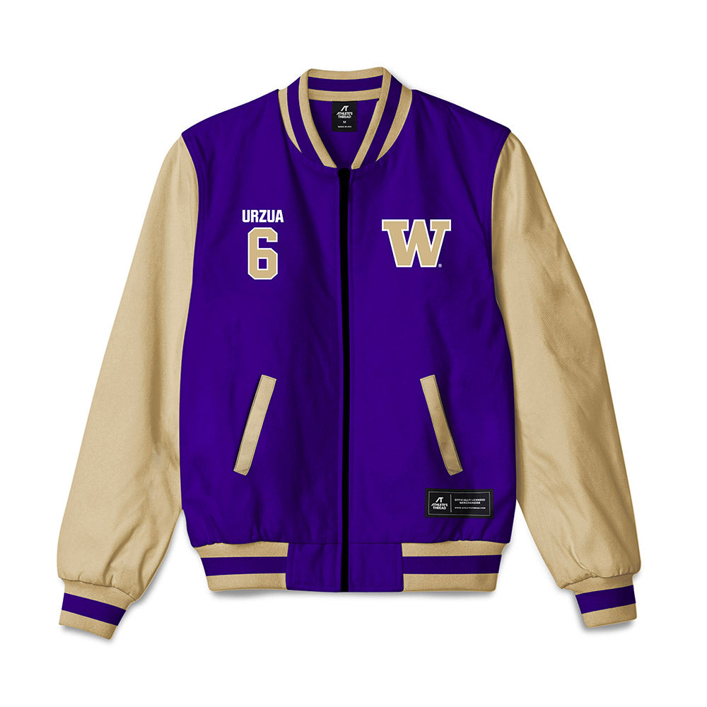 Washington - NCAA Beach Volleyball : Alina Urzua - Bomber Jacket-0
