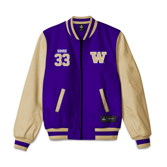 Washington - NCAA Men's Soccer : Chad Sovde - Bomber Jacket-0