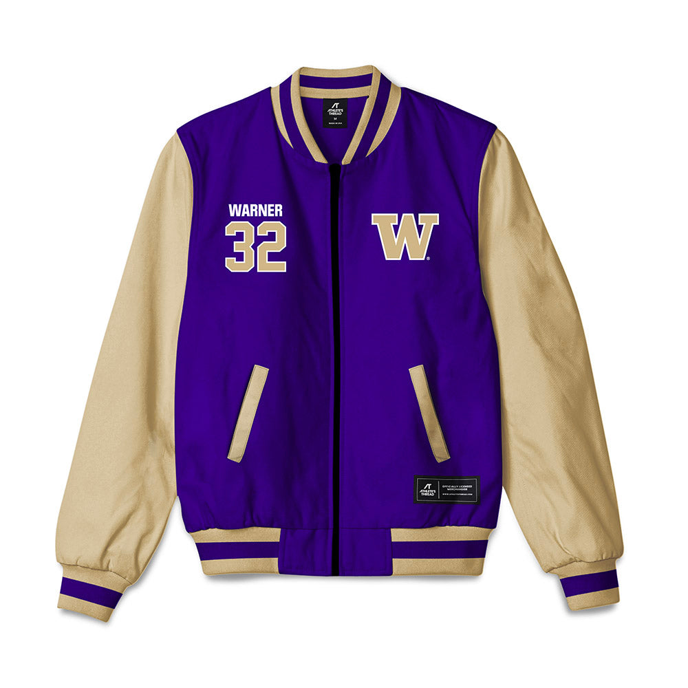 Washington - NCAA Football : Tristan Warner - Bomber Jacket-0