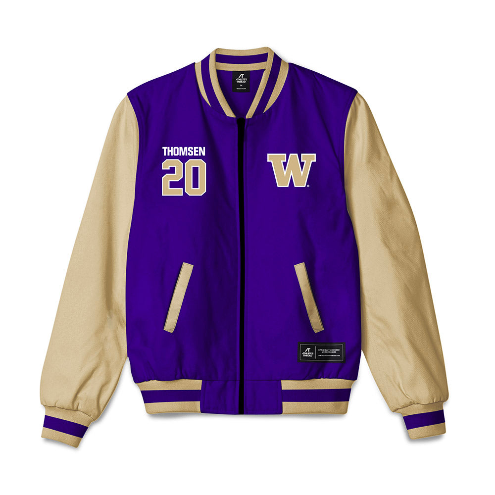 Washington - NCAA Softball : Allie Thomsen - Bomber Jacket-0