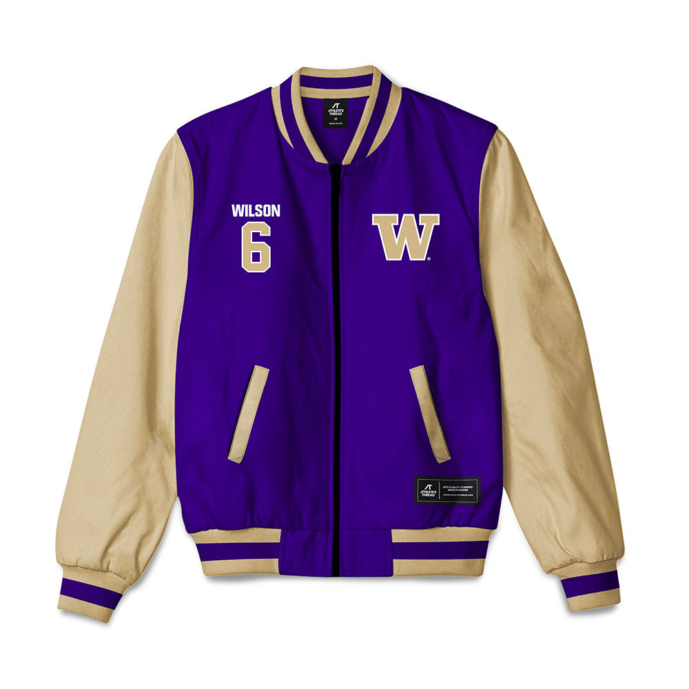 Washington - NCAA Women's Volleyball : Molly Wilson - Bomber Jacket-0