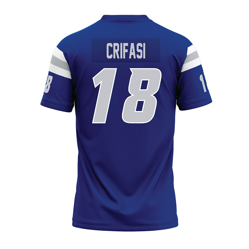 CCSU - NCAA Football : Joseph Crifasi - Blue Premium Football Jersey-1