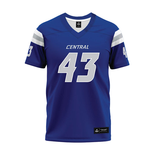 CCSU - NCAA Football : Wayne Coleman - Blue Premium Football Jersey-0