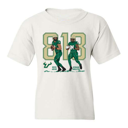 USF - NCAA Football : Keshaun Singleton - Team Caricature Youth T-Shirt-0