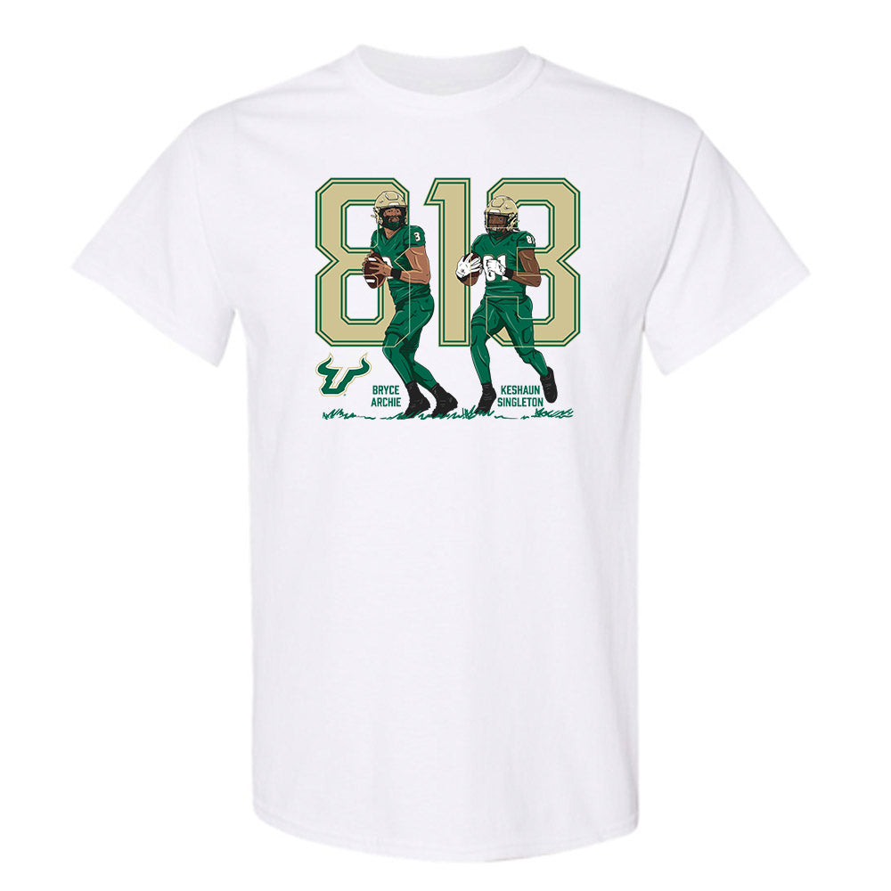 USF - NCAA Football : Keshaun Singleton - Team Caricature T-Shirt-0