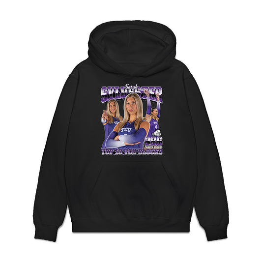 TCU - NCAA Women's Volleyball : Sarah Sylvester - Premium Hooded Sweatshirt-0
