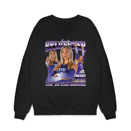 TCU - NCAA Women's Volleyball : Sarah Sylvester - Premium Crewneck Sweatshirt-0