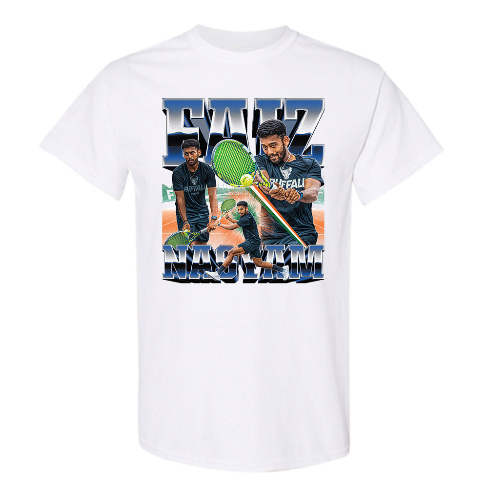Buffalo - NCAA Men's Tennis : Faiz Nasyam - Player Collage T-Shirt-0