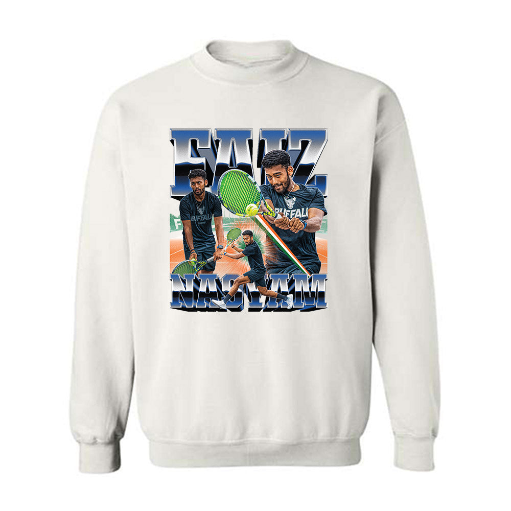 Buffalo - NCAA Men's Tennis : Faiz Nasyam - Player Collage Crewneck Sweatshirt-0