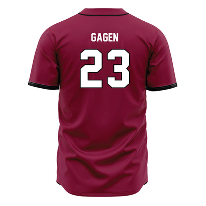 EKU - NCAA Baseball : Bradley Gagen - Maroon Jersey-1