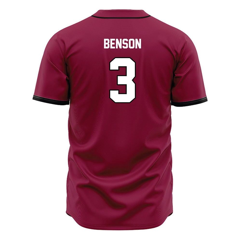 EKU - NCAA Baseball : Kobe Benson - Maroon Jersey-1
