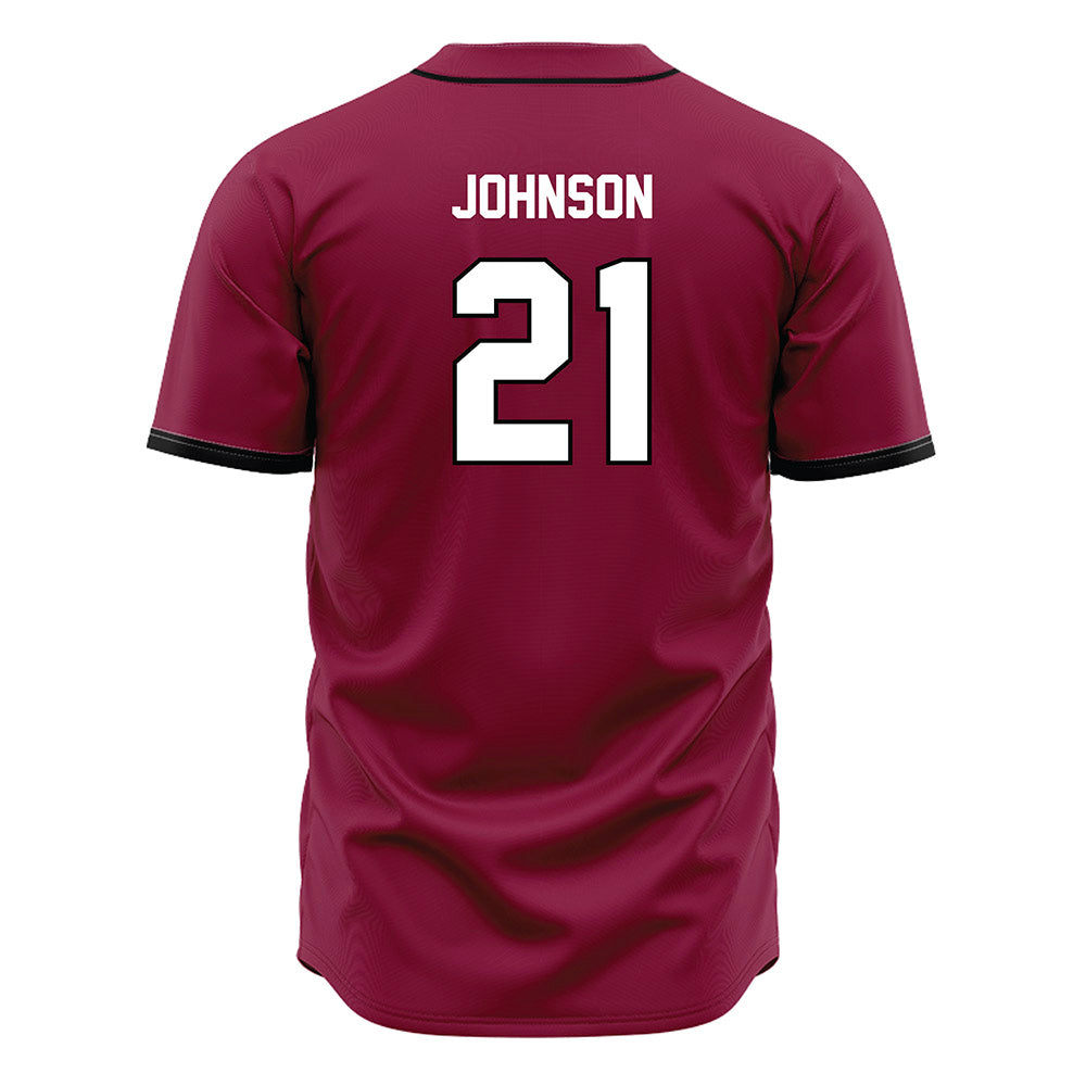 EKU - NCAA Baseball : Myles Johnson - Maroon Jersey-1