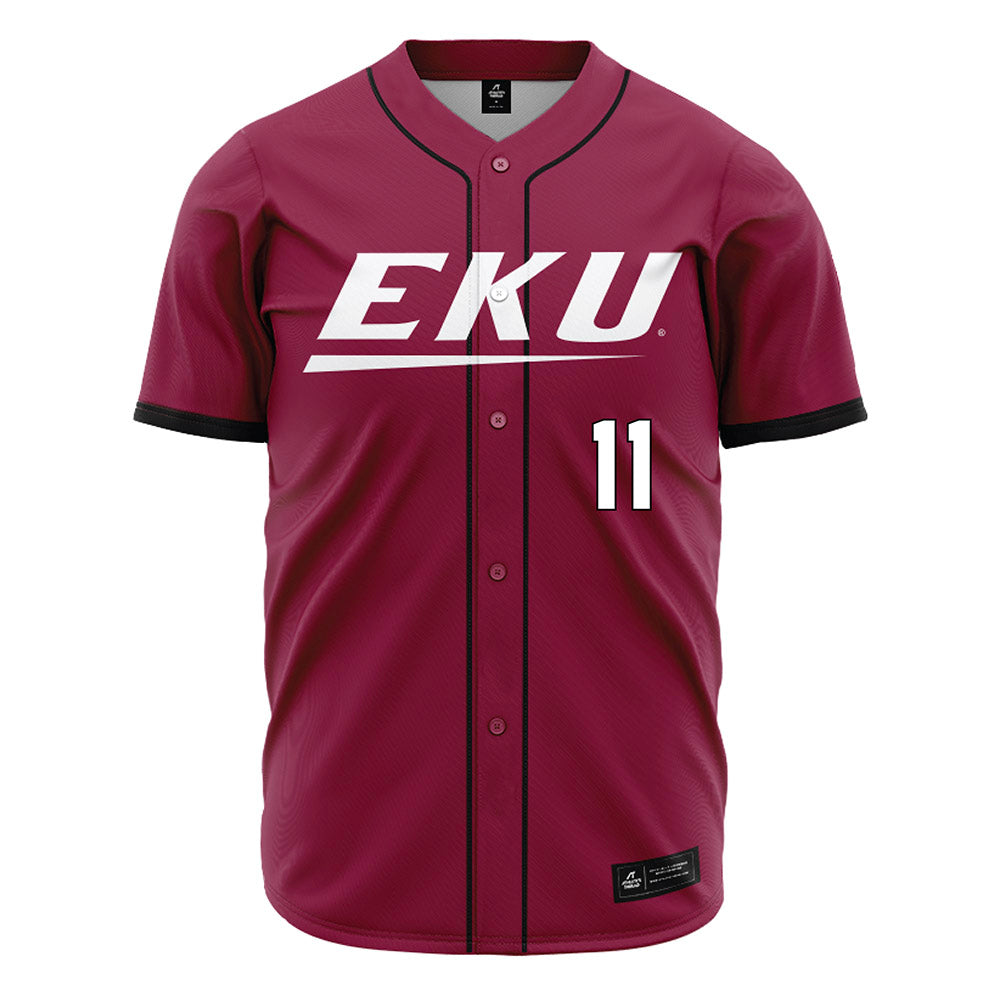 EKU - NCAA Baseball : Julius Scearce - Maroon Jersey-0