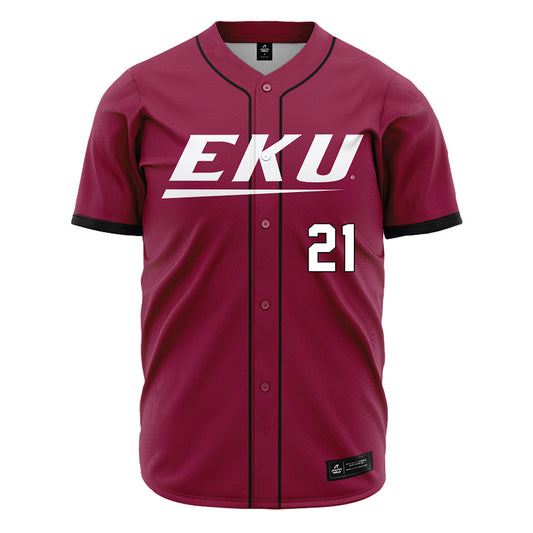 EKU - NCAA Baseball : Myles Johnson - Maroon Jersey-0