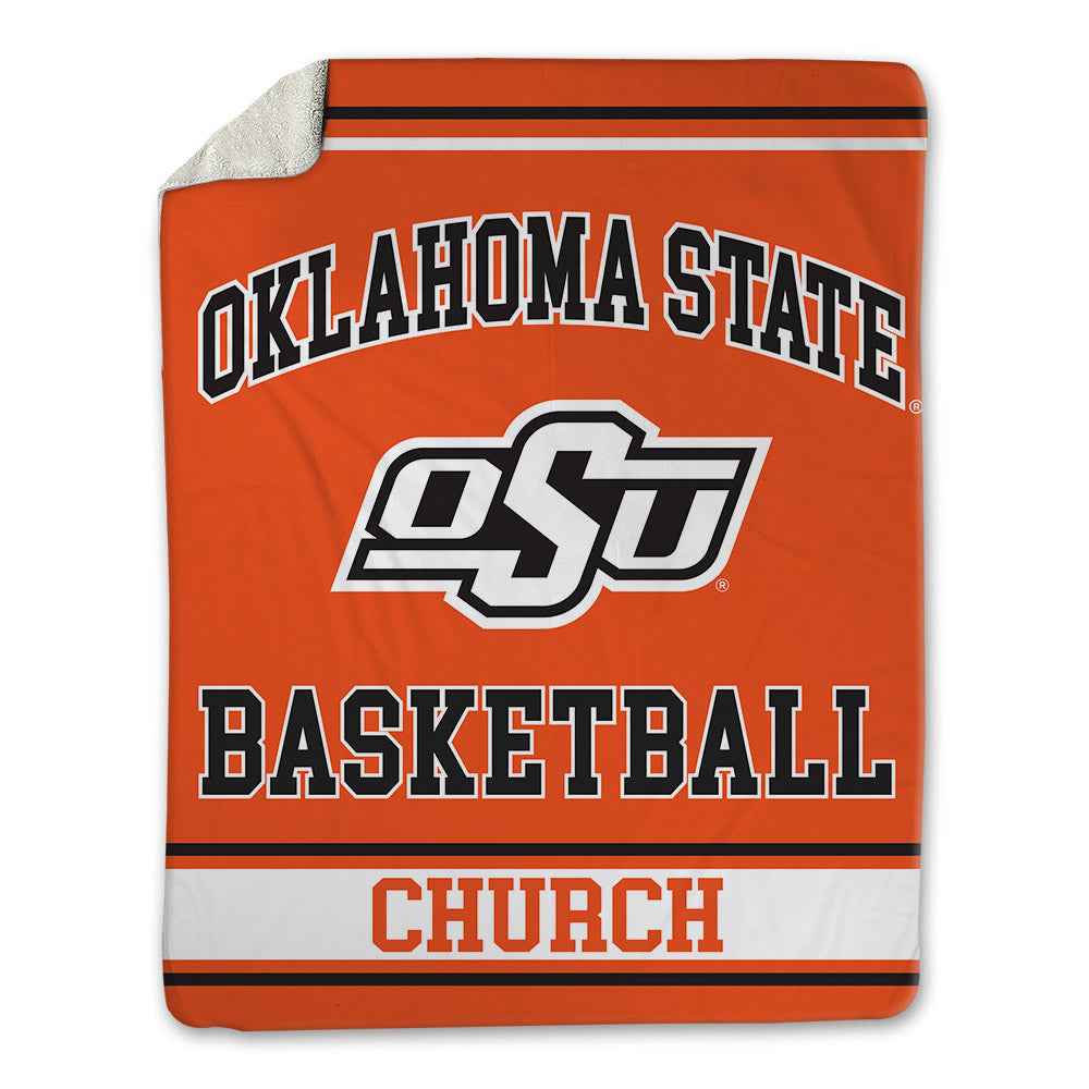 Oklahoma State - NCAA Men's Basketball : Weston Church - Blanket-0