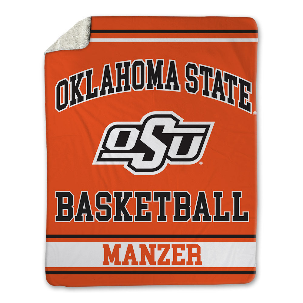 Oklahoma State - NCAA Men's Basketball : Brooks Manzer - Blanket-0