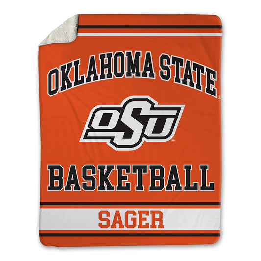 Oklahoma State - NCAA Men's Basketball : Carson Sager - Blanket-0