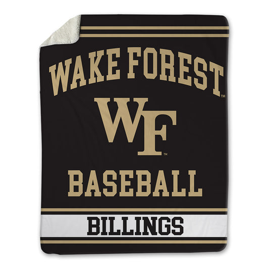 Wake Forest - NCAA Baseball : Luke Billings - Blanket-0