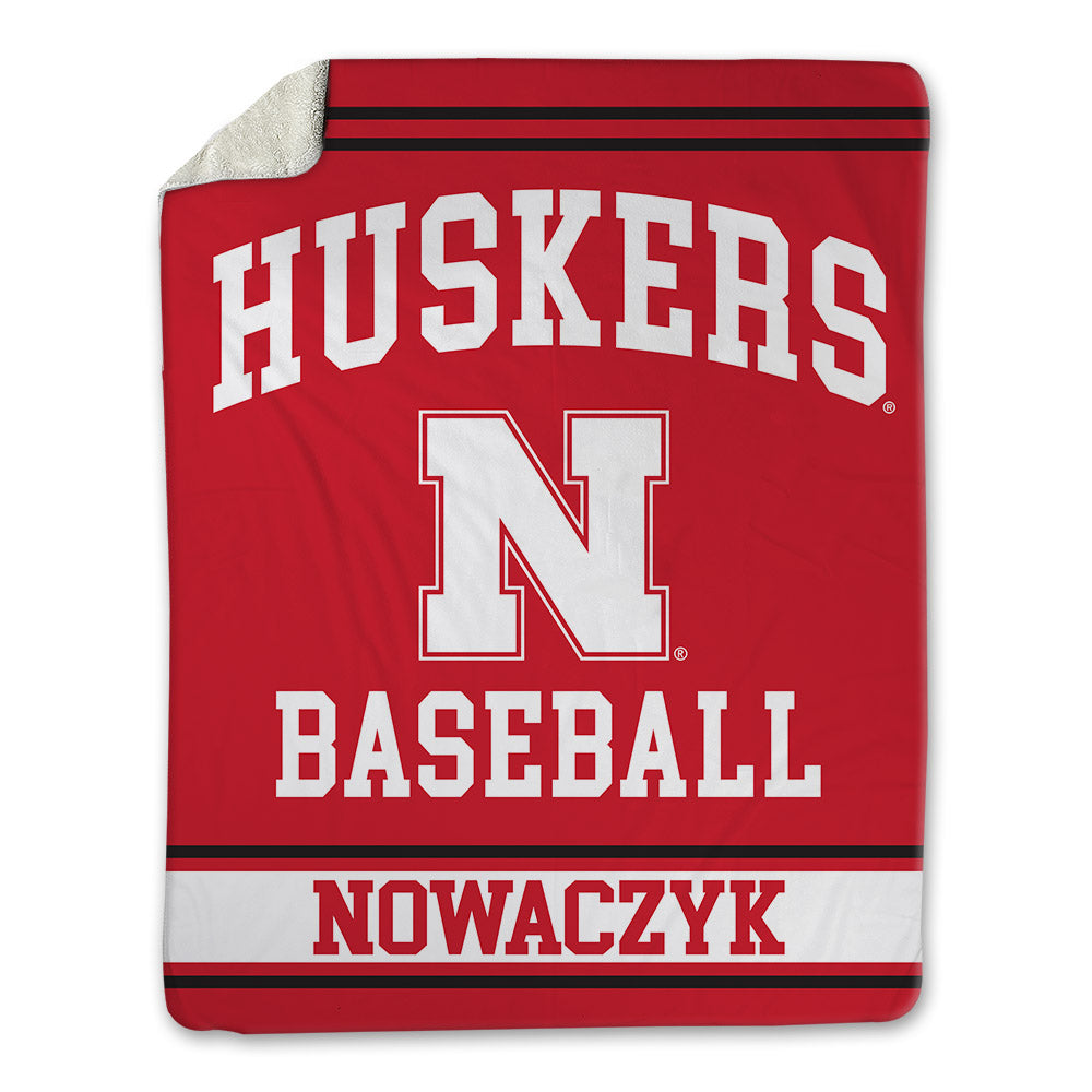 Nebraska - NCAA Baseball : Colin Nowaczyk - Blanket-0