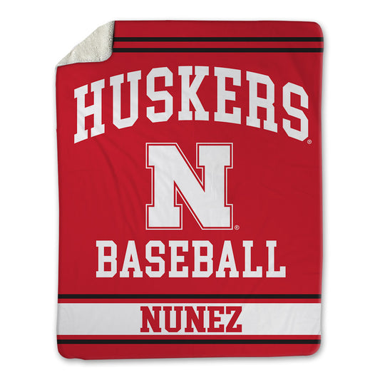 Nebraska - NCAA Baseball : Devin Nunez - Blanket-0