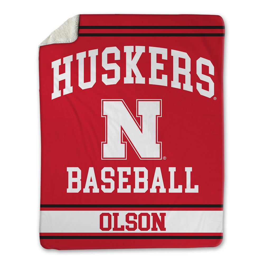 Nebraska - NCAA Baseball : Chase Olson - Blanket-0