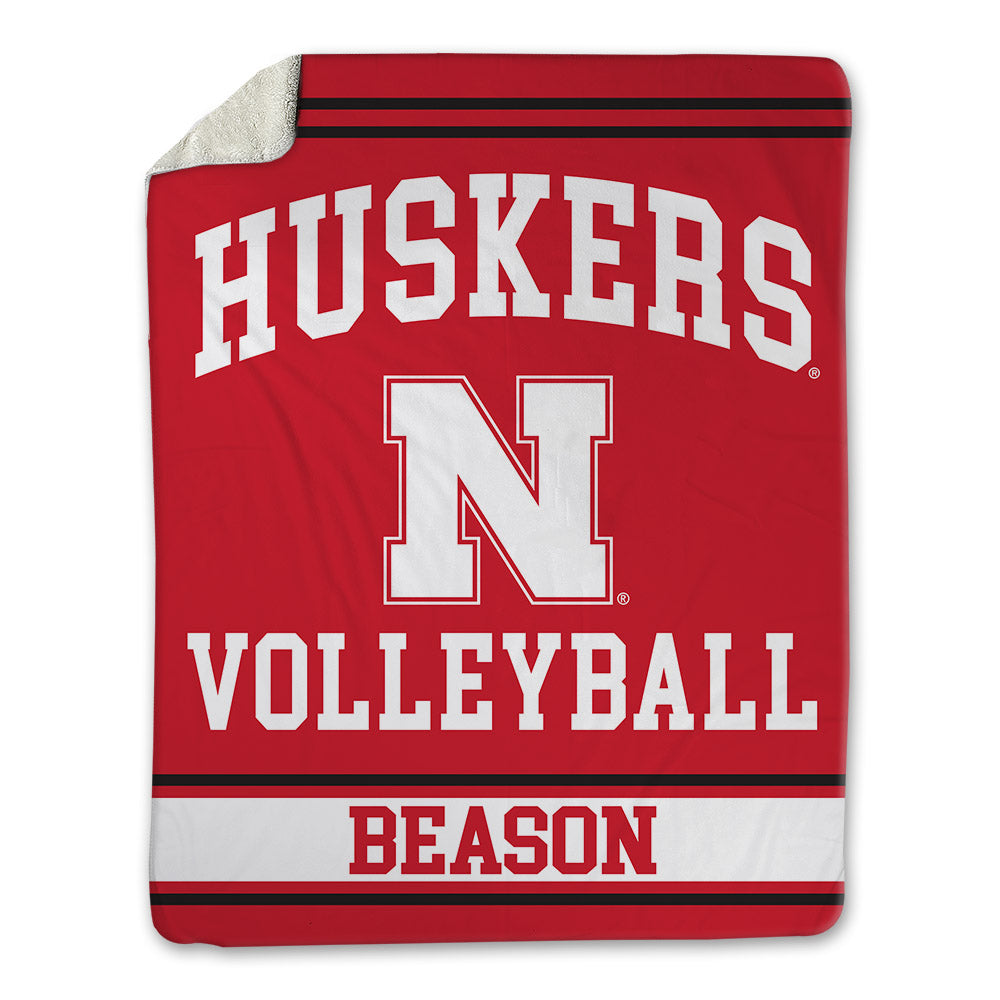 Nebraska - NCAA Women's Volleyball : Merritt Beason - Blanket-0