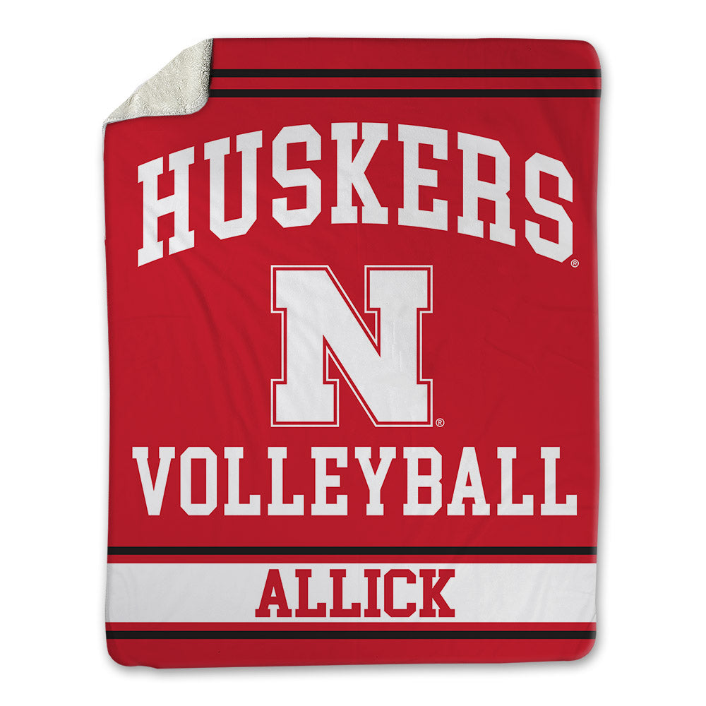 Nebraska - NCAA Women's Volleyball : Rebekah Allick - Blanket-0